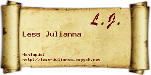 Less Julianna névjegykártya